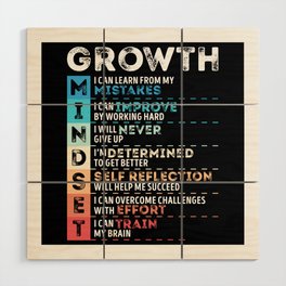 Motivational Quotes Growth for Entrepreneurs Wood Wall Art