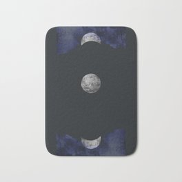 abstract composition night sky with moon Bath Mat