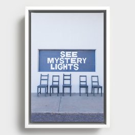See Mystery Lights - Marfa Texas Photography Framed Canvas