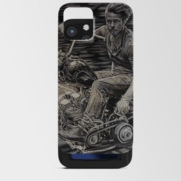 Brad Pitt on a motorcycle iPhone Card Case