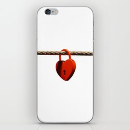 Love Heart Romantic Padlock. iPhone Skin