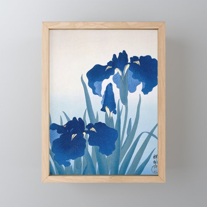 Irises, 1936 by Ohara Koson Framed Mini Art Print