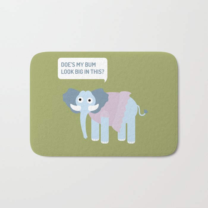 Elephant in tutu Bath Mat