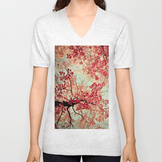 Autumn Inkblot Unisex V-Neck