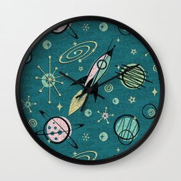 Atomic Space Age ©studioxtine Wall Clock