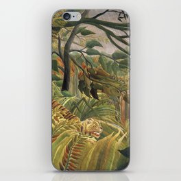 Tiger in a Tropical Storm (1891) famous painting iPhone Skin
