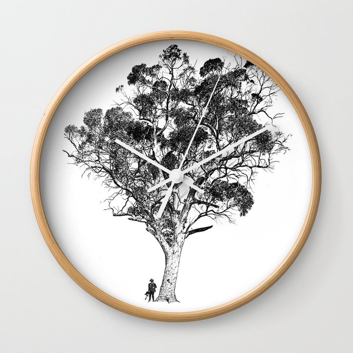 Tree and Gangster Wall Clock