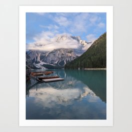 Lago di Braies 02 Art Print