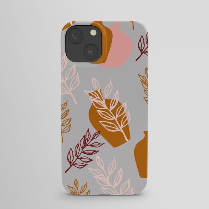 Vase of flower repeat pattern iPhone Case
