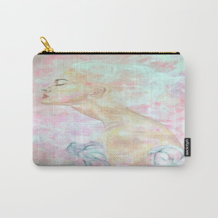 Pink Abstract Proflie Carry-All Pouch