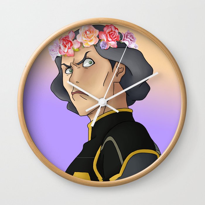 Lin Beifong Flower Crown Wall Clock By Lovelessphoenix Society6