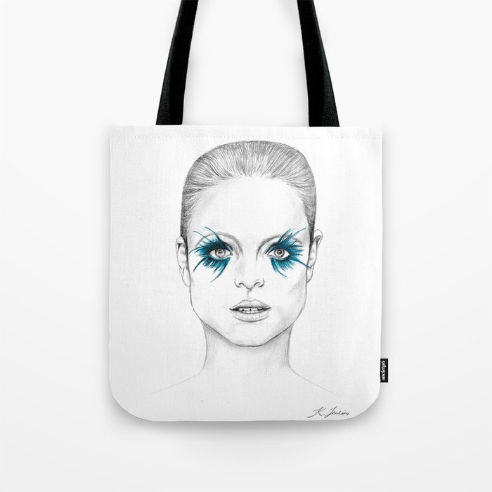 Blue Eyed Girl Tote Bag