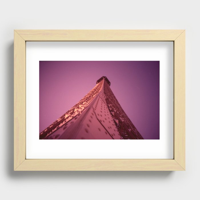 Purple Eiffel  Recessed Framed Print