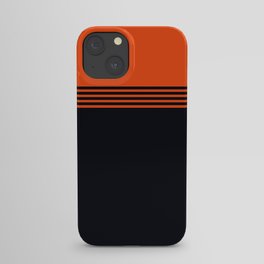 70s Orange Retro Striped Pattern iPhone Case