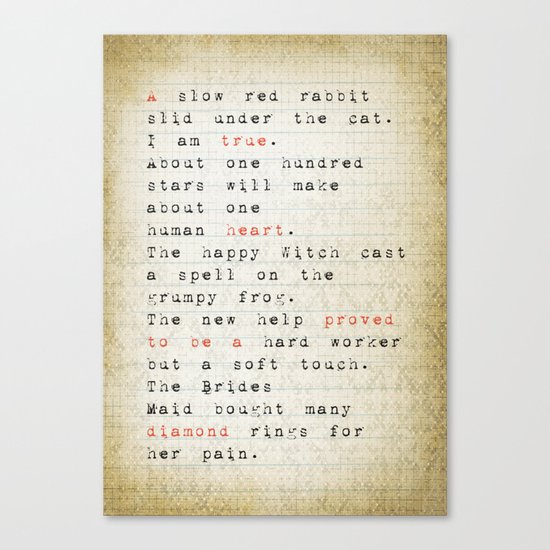 true Canvas Print