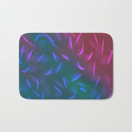 Abstract red green pattern Bath Mat