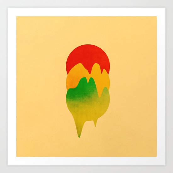 Dripping Colors Art Print