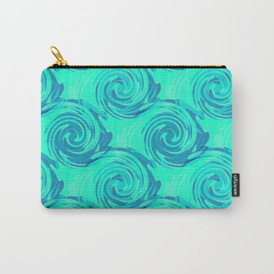 Abstract pattern in turquoise and blue tones. Carry-All Pouch