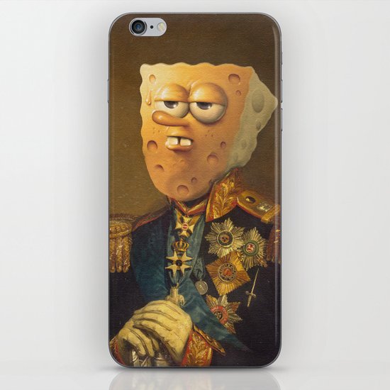 General Spongebob Portrait Fan Art Painting Iphone Skin By