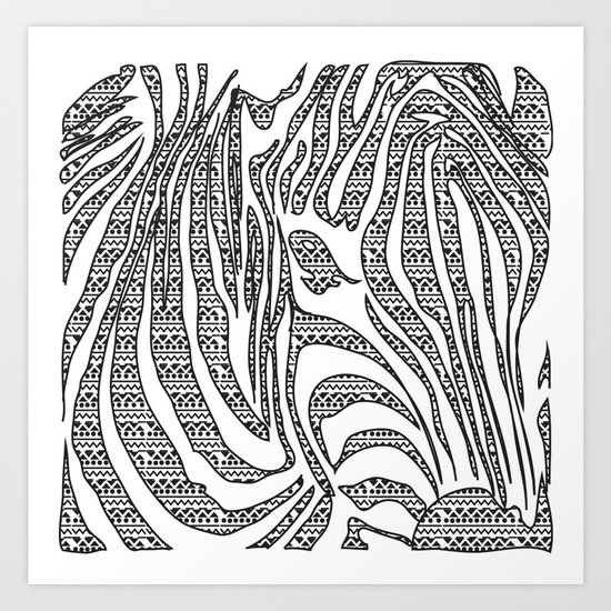 zebra Art Print