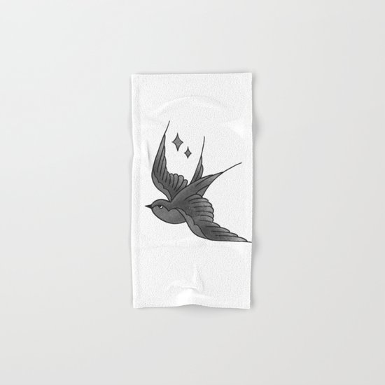 Swallow Flash - mono Hand & Bath Towel