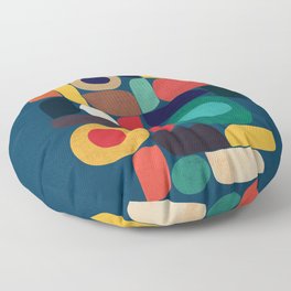Miles and miles Floor Pillow | Colorful, Organic, Painting, Geometric, Curated, Bauhaus, Mid Century, Vintage, Retro, Shapes 