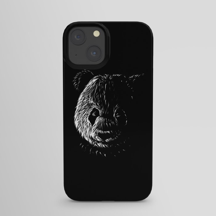 Stripe Design Head of a Panda iPhone Case