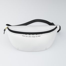 Noceur "The one who stays up late" Fanny Pack | Artistic, Pop Art, Black And White, Unique, Words, Art, Lyrics, Graphicdesign, Stars, Pattern 