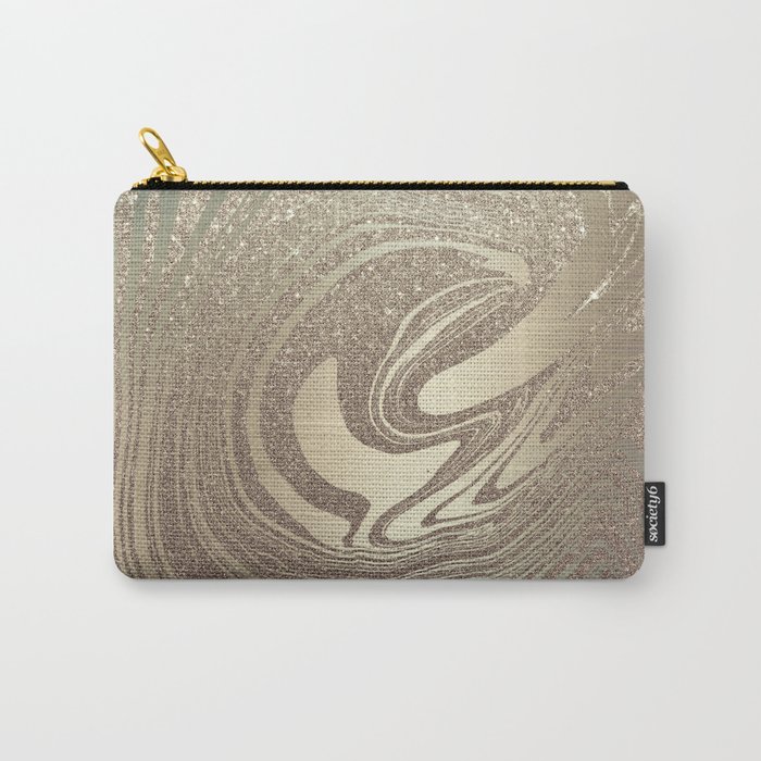 Mermaid Gold Wave Carry-All Pouch