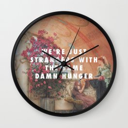 Lawrence Alma-Tadema, Unconscious Rivals (1893) / Halsey, Strangers ft. Lauren Jauregui (2017) Wall Clock