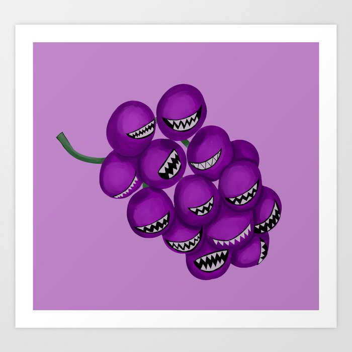 Monster Grapes Art Print