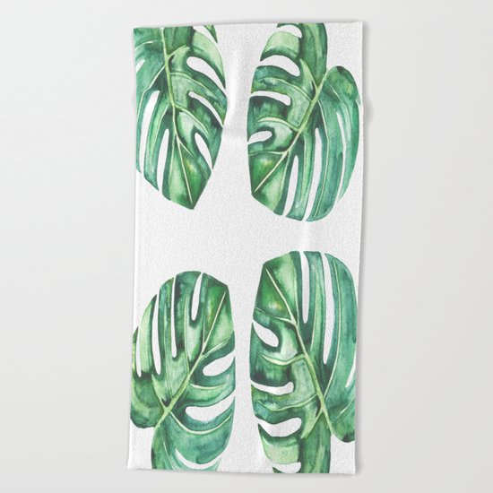 Monstera #society6 Beach Towel