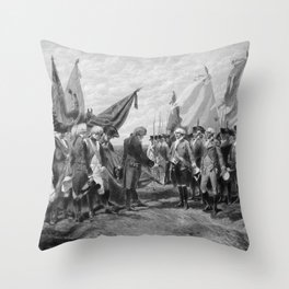 Surrender Of Cornwallis At Yorktown Throw Pillow