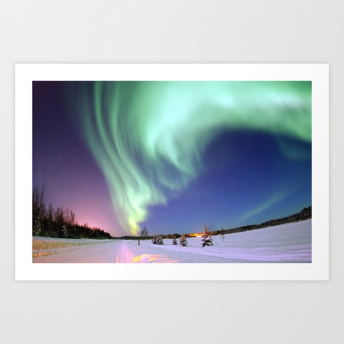 Aurora Borealis, or Northern Lights, Alaska  Art Print