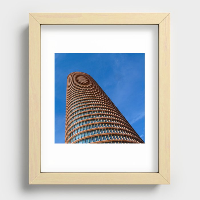 Spain Photography - The Tall Sevilla Sky Scraper In Seville Recessed Framed Print