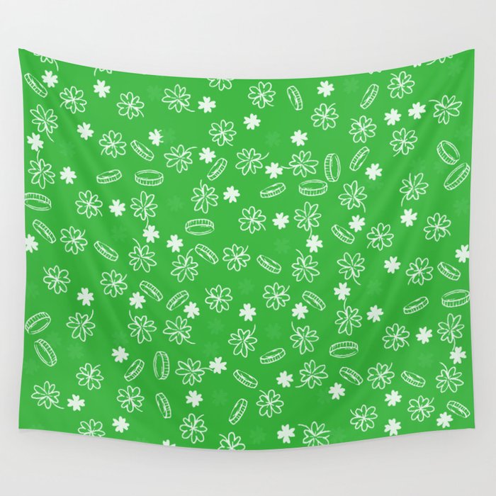 St Patricks day pattern Wall Tapestry