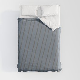 [ Thumbnail: Light Slate Gray and Dim Gray Colored Striped/Lined Pattern Duvet Cover ]