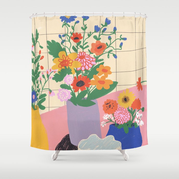 Bright flowers Shower Curtain