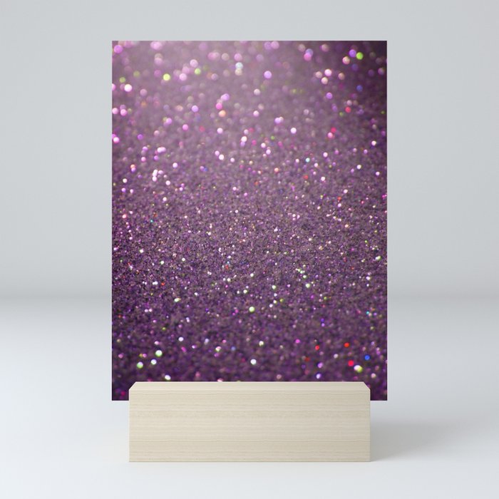 Purple Iridescent Glitter Mini Art Print