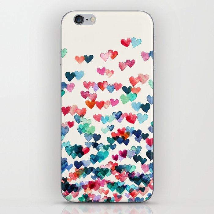 Heart Connections - watercolor painting iPhone Skin