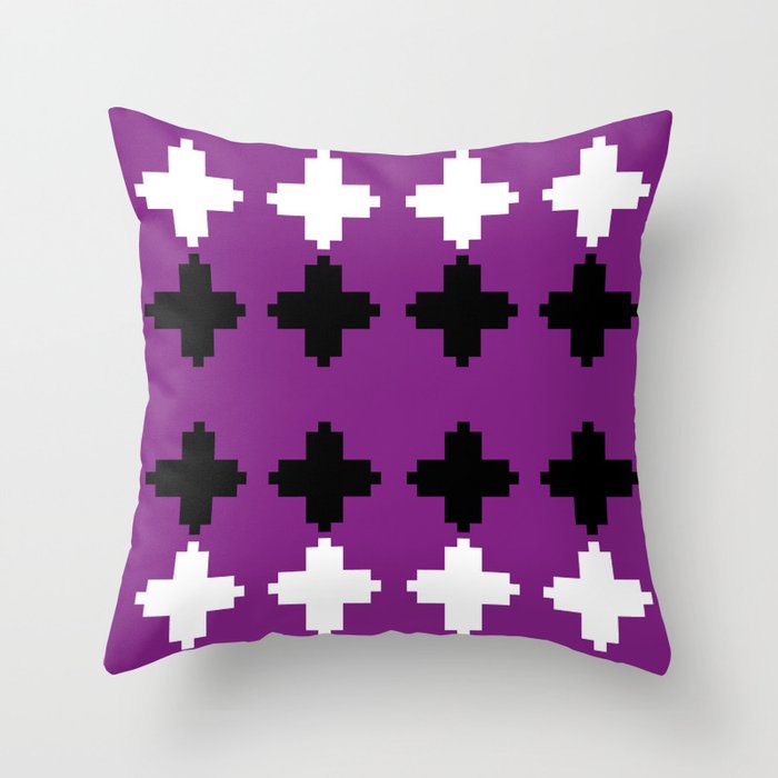 Purple and white throw pillows outlet