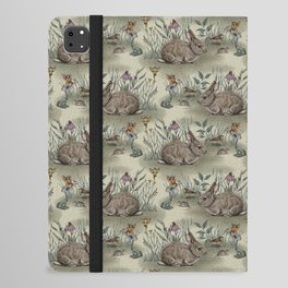 Woodland Fairies with Bunnies, Toads, Mice & Birds iPad Folio Case