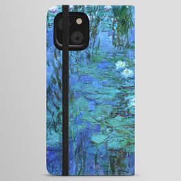 Claude Monet Water Lilies BLUE iPhone Wallet Case