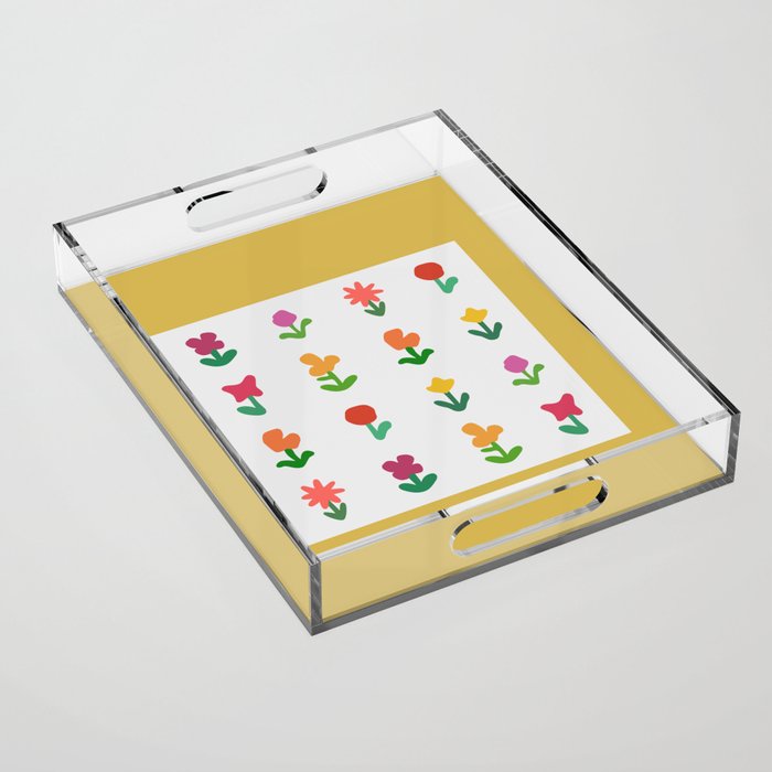 Botanical flower collection 3 Acrylic Tray