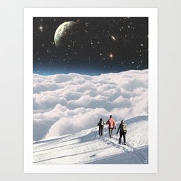 Cross-Cosmo Skiing Art Print