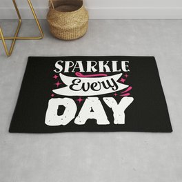 Sparkle Every Day Pretty Beauty Makeup Quote Area & Throw Rug