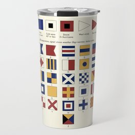 Re-make of Plate VII Signal Flags from The Color of Life by Arthur G. Abbott, 1947 (interpretation, no text) Travel Mug