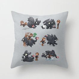 How Not to Train Your Dragon Throw Pillow