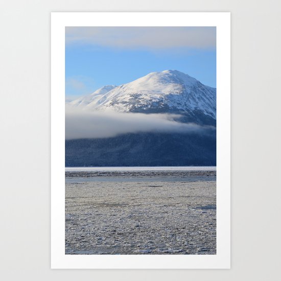 Winter Fog - Turnagain Arm, Alaska Art Print