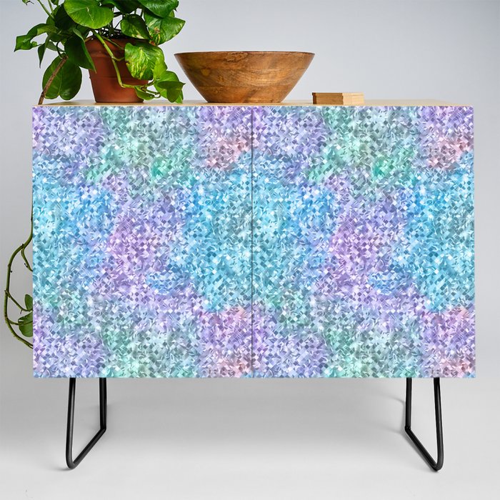 Luxury Holographic Pattern Credenza